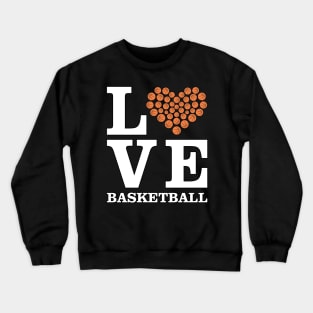 Love Basketball - Heart by Balls Crewneck Sweatshirt